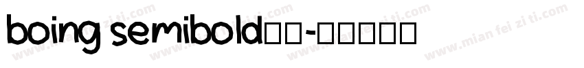 boing semibold字体字体转换